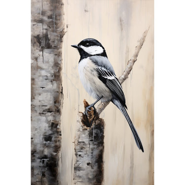 Tableau Noir Et Blanc Oiseau